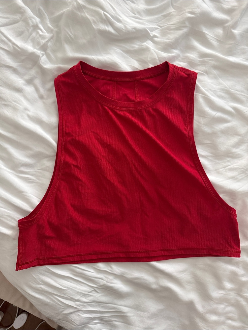 Lululemon Women’s Red Cropped Muscle Tank Top